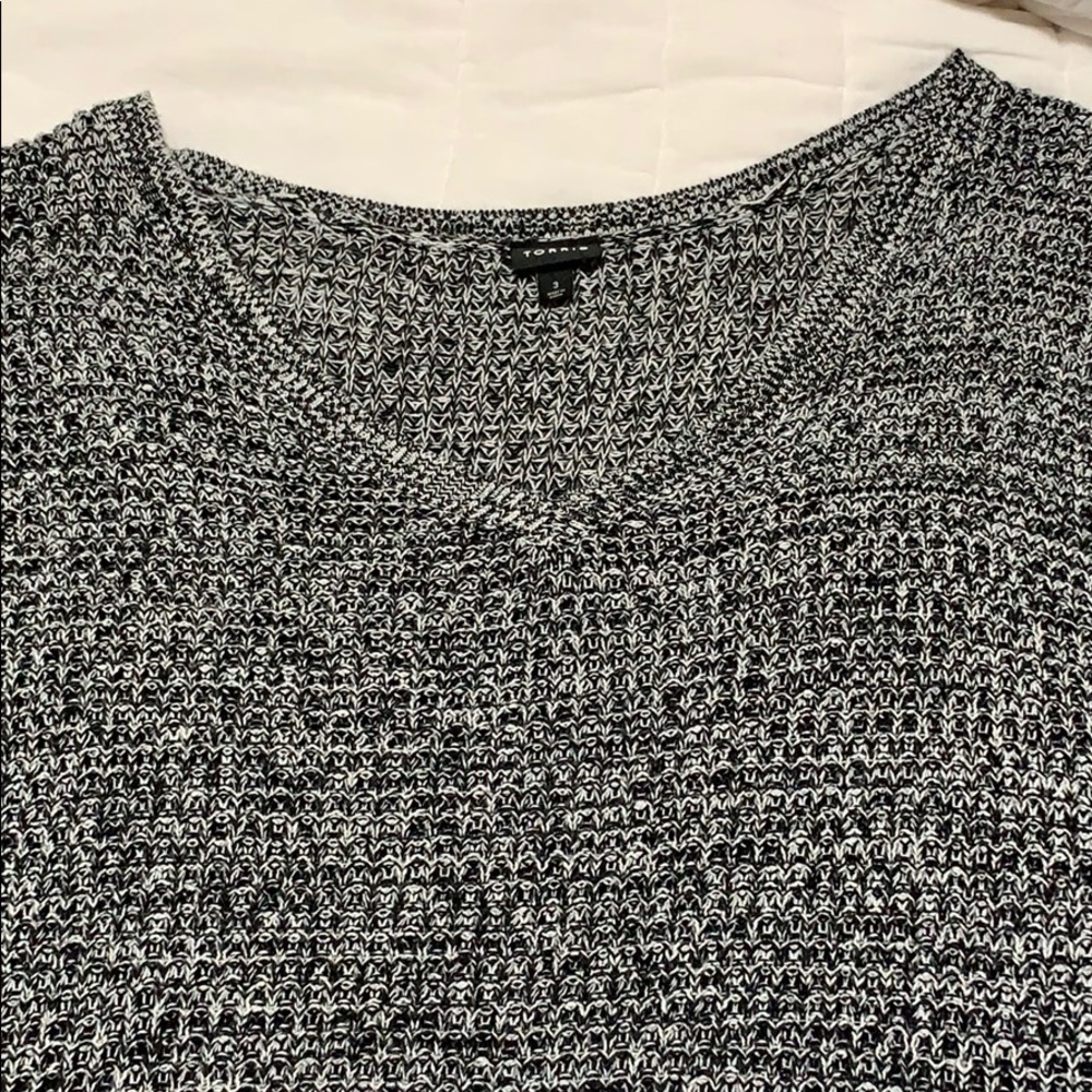 Torrid Black and White Sweater